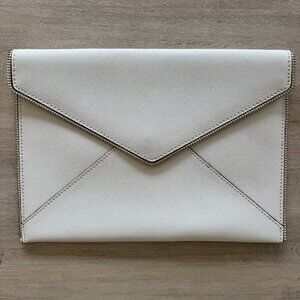 Rebecca Minkoff - White Leather Envelope Clutch